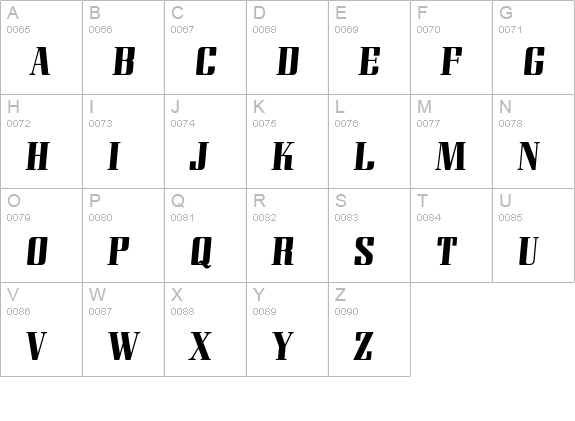 LundaModern Bold uppercase A-Z preview