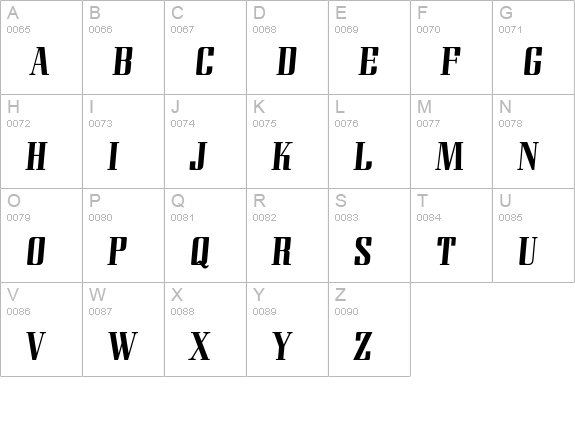 LundaModern-Regular uppercase A-Z preview