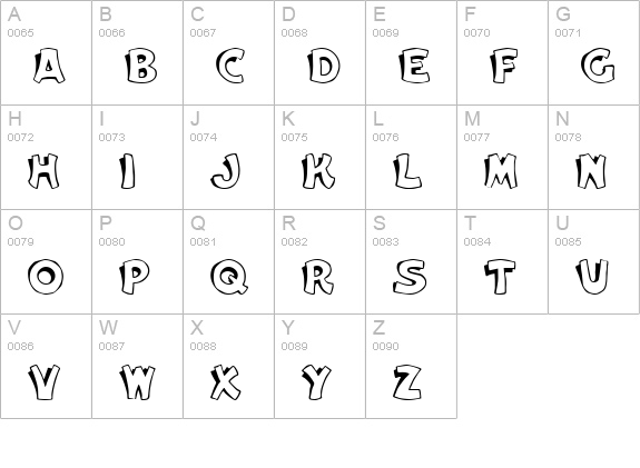 Lupine uppercase A-Z preview