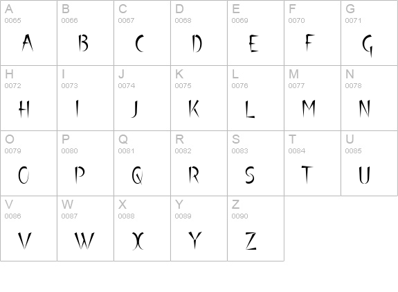 Luteous uppercase A-Z preview