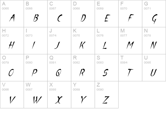Luteous Aublikus uppercase A-Z preview