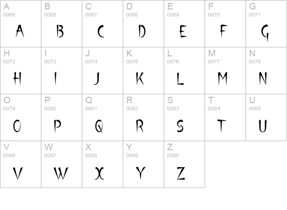 Luteous Viscous uppercase A-Z preview