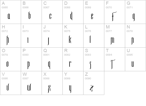 Luxembourg Regular uppercase A-Z preview