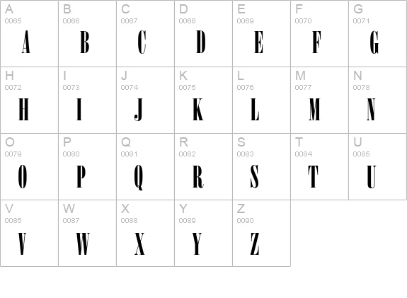 Lydiane uppercase A-Z preview