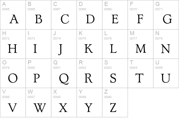 Lynton BQ Light uppercase A-Z preview
