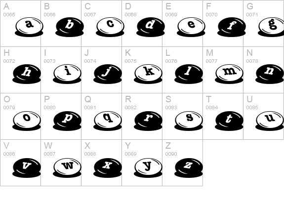 m&ms uppercase A-Z preview
