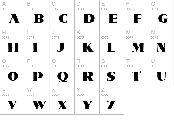 M691-Deco-Regular uppercase A-Z preview