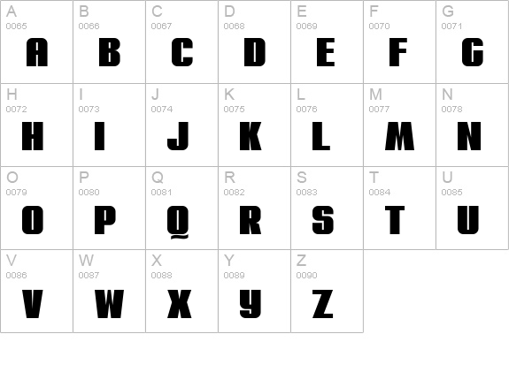 MachaCow uppercase A-Z preview