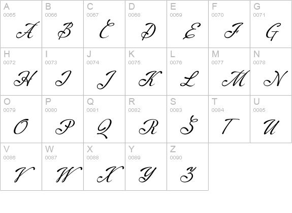 Machia uppercase A-Z preview