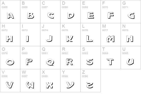 Machiavelli Shadow uppercase A-Z preview