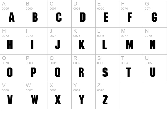 MachiavelliBld uppercase A-Z preview