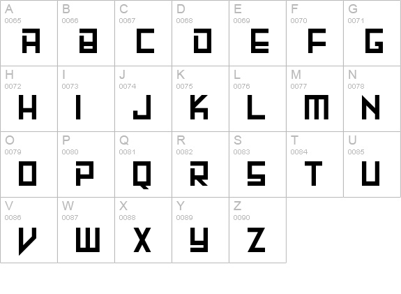 Machine Madness
 uppercase A-Z preview