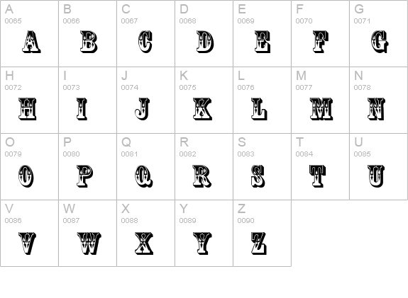 MackinawDisplayCaps uppercase A-Z preview