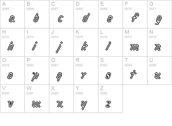 macrodigi uppercase A-Z preview