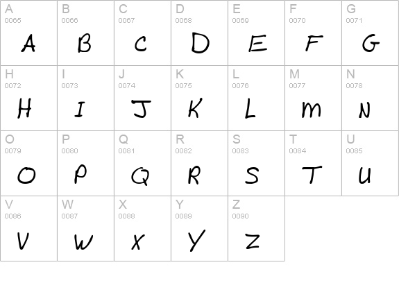 Mad's Scrawl BRK uppercase A-Z preview