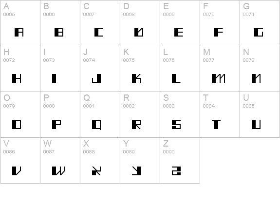 Mad Meka
 uppercase A-Z preview