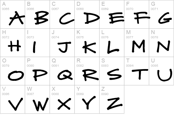 Mad Midnight Markers
 uppercase A-Z preview