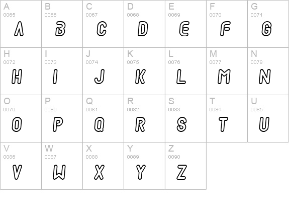 Mad scientist outline uppercase A-Z preview