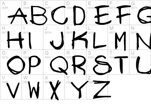 Mad Stick Brush
 uppercase A-Z preview