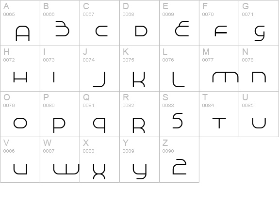 Made in Space uppercase A-Z preview