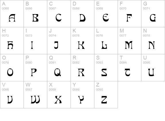 Madeira uppercase A-Z preview