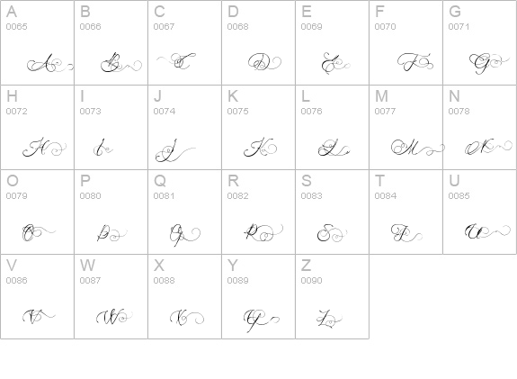 Mademoiselle Camille uppercase A-Z preview