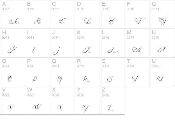 Mademoiselle Camille L uppercase A-Z preview