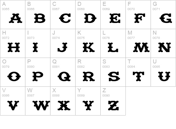 MadfontBars uppercase A-Z preview