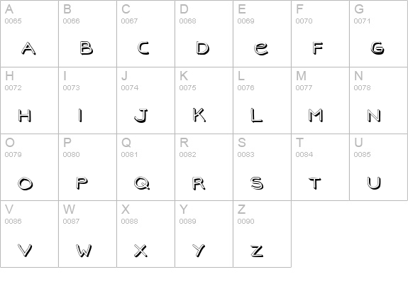 MadisonShadowed uppercase A-Z preview