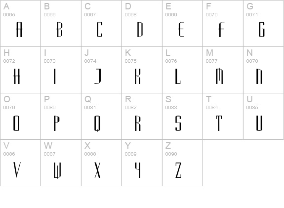 Madrid2Exp uppercase A-Z preview