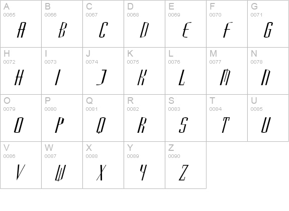 Madrid2ExpItal uppercase A-Z preview