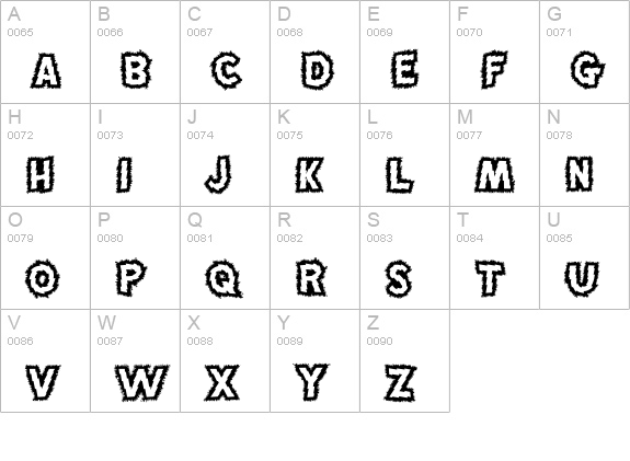 MadScience uppercase A-Z preview