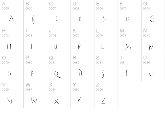 Maeggy uppercase A-Z preview