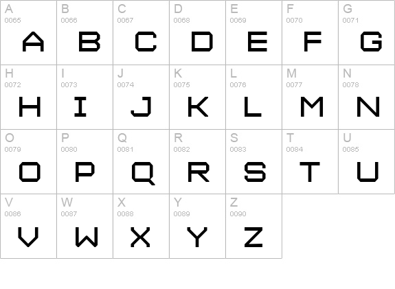Maetl uppercase A-Z preview