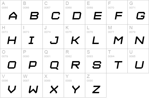 Maetl BoldOblique uppercase A-Z preview