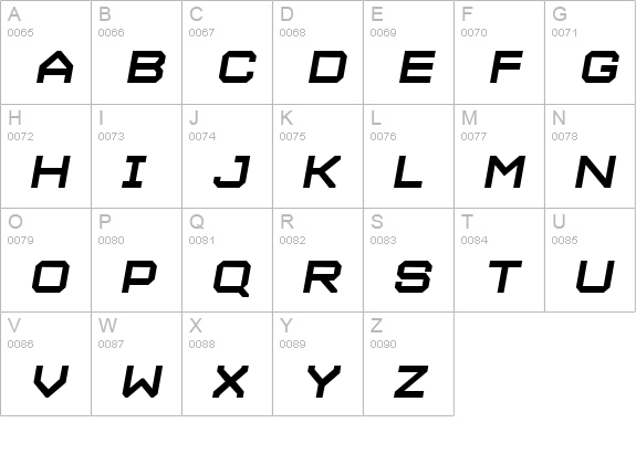 Maetl ExtraBoldOblique uppercase A-Z preview