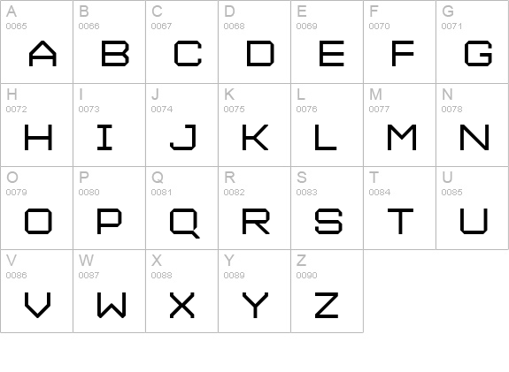 Maetl Light uppercase A-Z preview