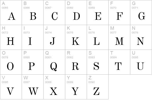 Magazine-Regular uppercase A-Z preview