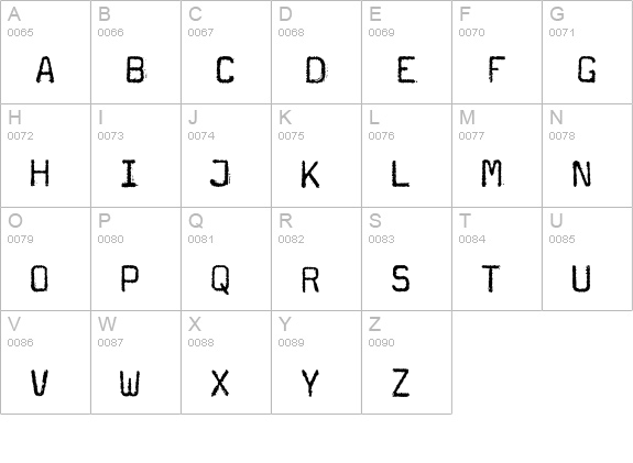 Magda-Text uppercase A-Z preview