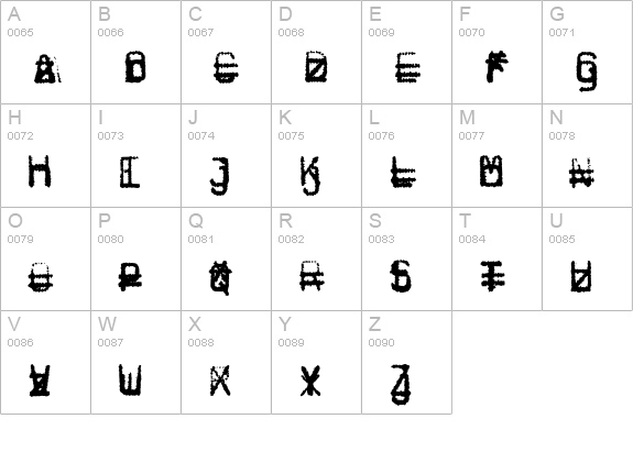 Magda-Trash uppercase A-Z preview