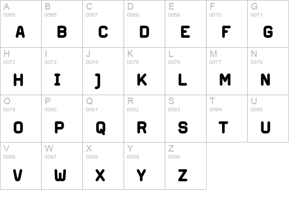 MagdaClean-Black uppercase A-Z preview