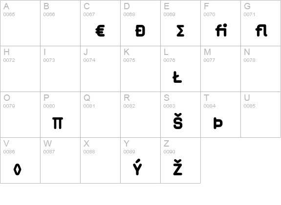 MagdaClean-BlackExpert uppercase A-Z preview