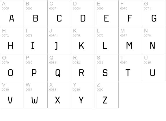 MagdaClean-Regular uppercase A-Z preview