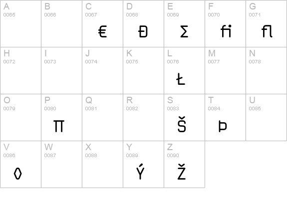 MagdaClean-RegularExpert uppercase A-Z preview