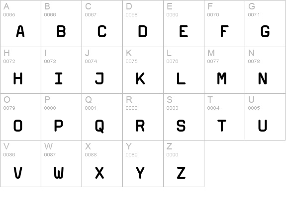 MagdaCleanMono-Bold uppercase A-Z preview