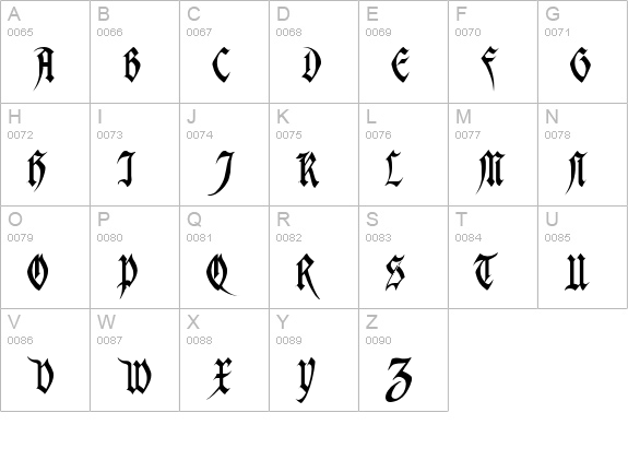 Magdalena Regular uppercase A-Z preview