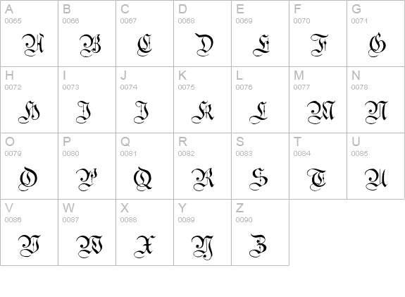 Magdeburg uppercase A-Z preview