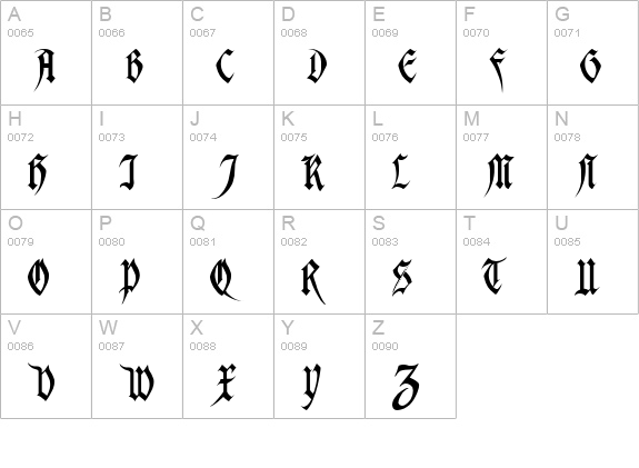 Magdelena Plain: uppercase A-Z preview
