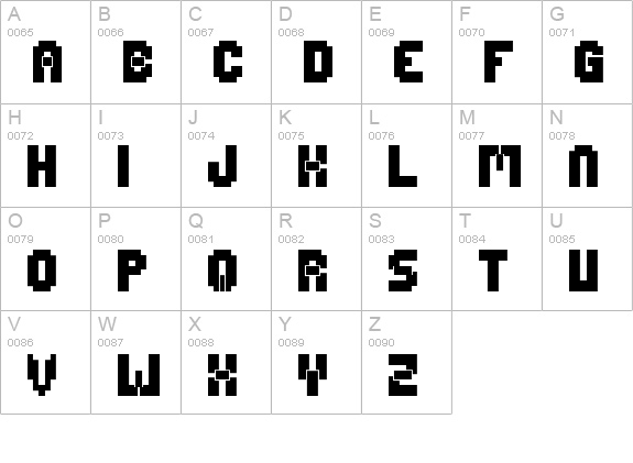 Mage 1999 uppercase A-Z preview