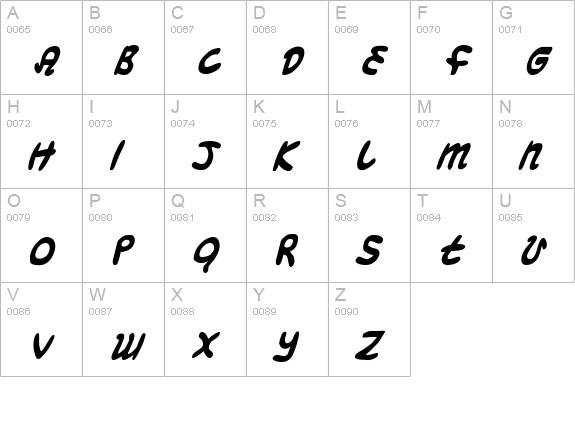 Magic Beans Condensed Italic uppercase A-Z preview